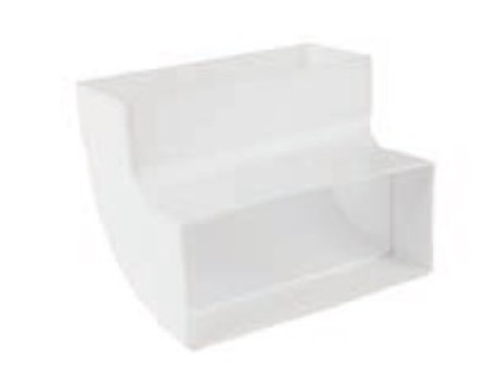 Navpično ploščato koleno 90° 220x90mm