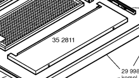 POKROV KUHINJSKE NAPE BOSCH 00352811